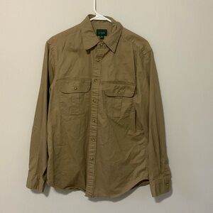 J Crew Garment Dyed Heavyweight Twill Shirt, Small